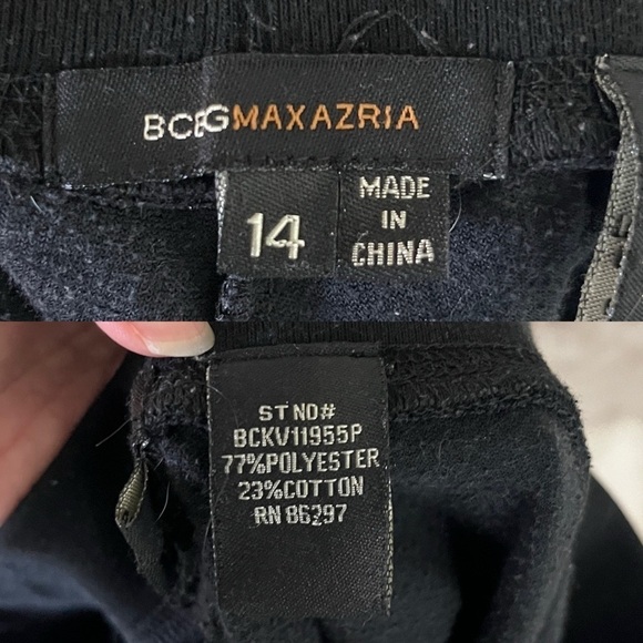 BCBGmaxazria Women Size S Black Logo Embellished Pullon Track Velvet Pants Y2K - Picture 3 of 14